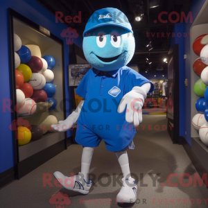 Blå golfbold maskot kostume...