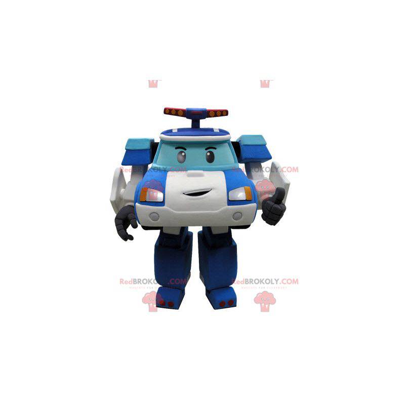 Mascote do carro da polícia Transformers - Redbrokoly.com