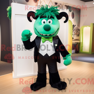 Grøn Yak maskot kostume...