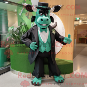 Figura de máscara de iaque verde usada para fumar e fumar - Mascotes Feijão Verde - REBROKO_218393 - RedBrokoly.com