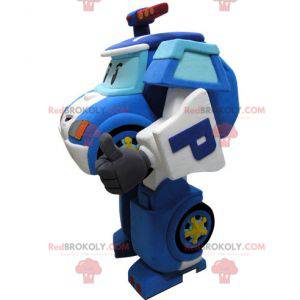 Mascote do carro da polícia Transformers - Redbrokoly.com