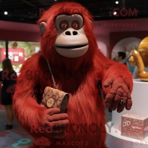Maroon Orangutan mascot...