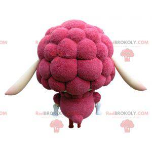 Zeer grappige roze en beige schapenmascotte - Redbrokoly.com