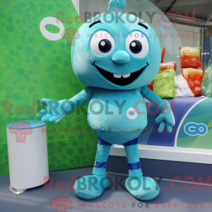 Maskotdraktfigura Cyan...