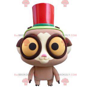 Mascotte lemure con grandi occhi gialli - Redbrokoly.com