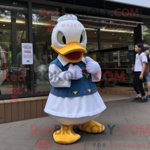 Cream Duck-maskot...