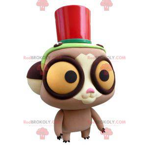 Mascotte lemure con grandi occhi gialli - Redbrokoly.com
