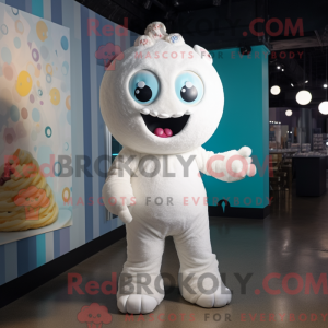 Hvid Cupcake maskot kostume...