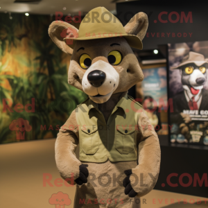 Olive Dingo mascottekostuum...