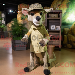 Olive Dingo mascottekostuum...