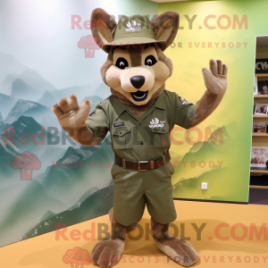 Olive Dingo mascottekostuum...