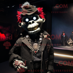 Svart Undead maskot...