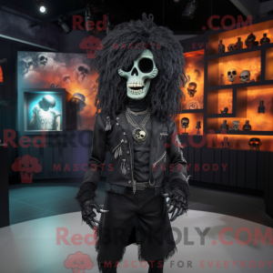 Svart Undead maskot...