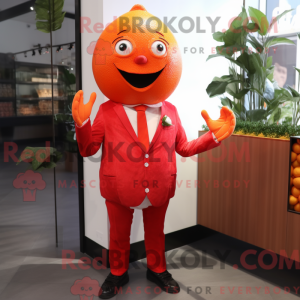 Rød grapefrukt maskot drakt...