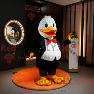 Orange Duck mascot costume...