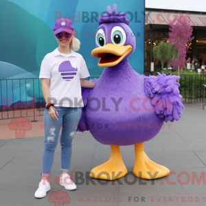 Lilla svane maskot kostume...