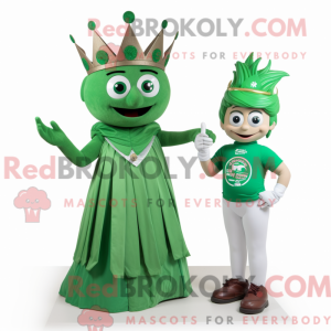 Green Queen mascottekostuum...