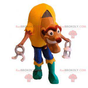 Monster hunchback mascot with a colorful outfit - Redbrokoly.com