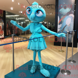Cyan Seiltänzer Maskottchen...
