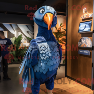 Máscara de moda azul...