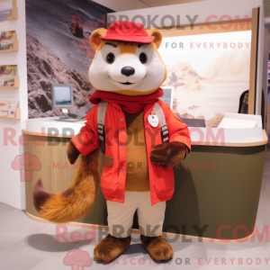 Rode Marter mascottekostuum...