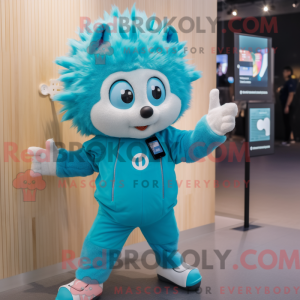 Cyan Hedgehog maskot...