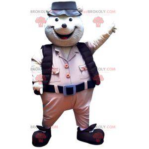 Mascota topo en traje de explorador - Redbrokoly.com