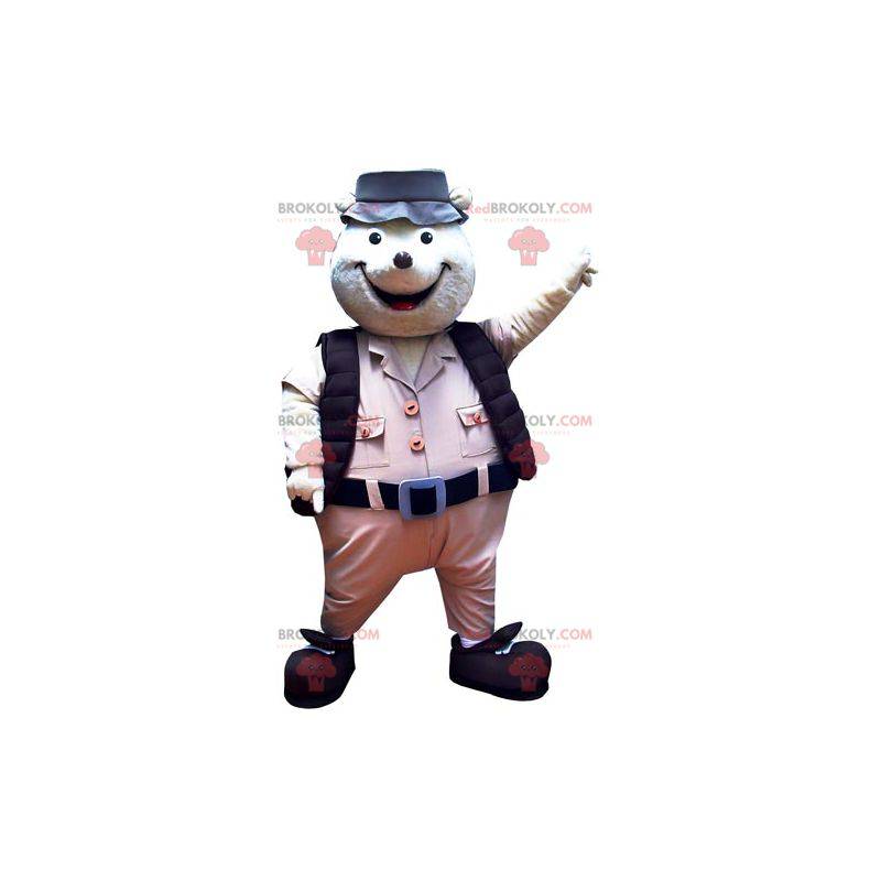 Mullvad maskot i explorer outfit - Redbrokoly.com