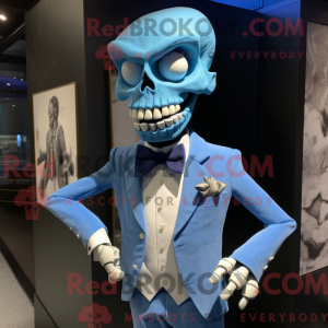 Máscara de morto-vivo azul...