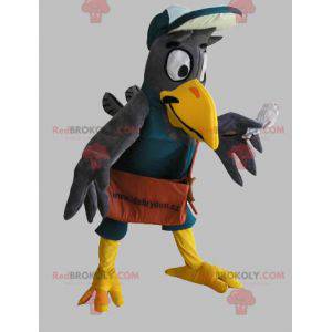 Mascote pássaro carteiro com uma bolsa - Redbrokoly.com