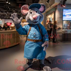 Blå Ratatouille maskot...