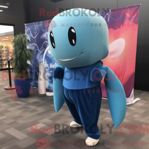 Maskotka Peach Blue Whale...
