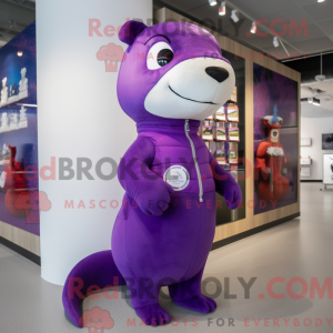 Purple Ermine mascot...