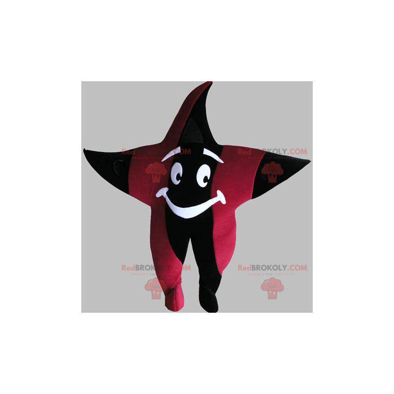 Mascotte van zwarte en rode reuzenster - Redbrokoly.com