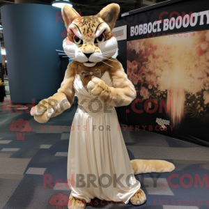 Gold Bobcat mascot costume...