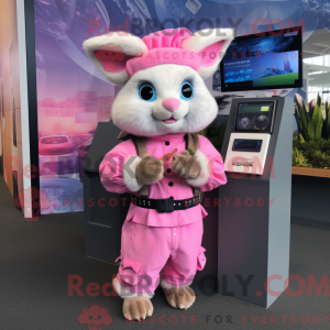 Mascotte de Chinchilla rose...