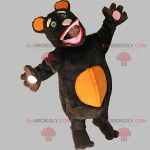 Soft and plump brown and orange bear mascot - Redbrokoly.com