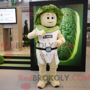 Beige Caesar Salat maskot...