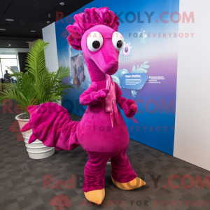 Magenta Sea Horse maskot...
