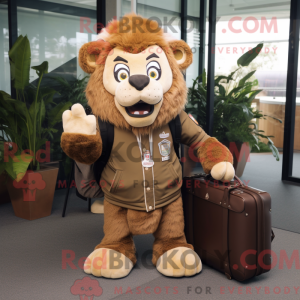 Brown Lion mascot costume...