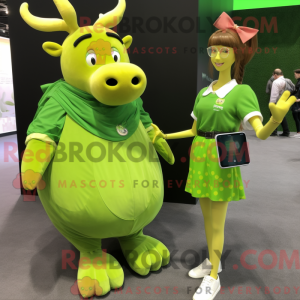 Lime Green Elk mascot...