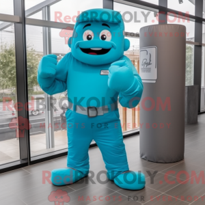 Turkis boksehandske maskot...