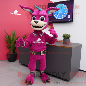 Magenta Chupacabra maskot...