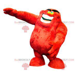 Soft and funny hairy red monster mascot - Redbrokoly.com