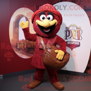 Maroon Paella mascot...