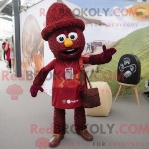 Maroon Paella mascot...