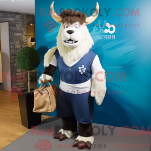 Navy Yak-mascottekostuum...