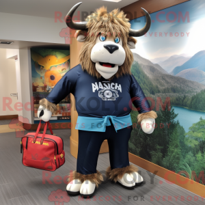 Navy Yak-mascottekostuum...