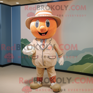 Peach Baseball Ball mascot...