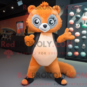 Peach Lemur mascottekostuum...